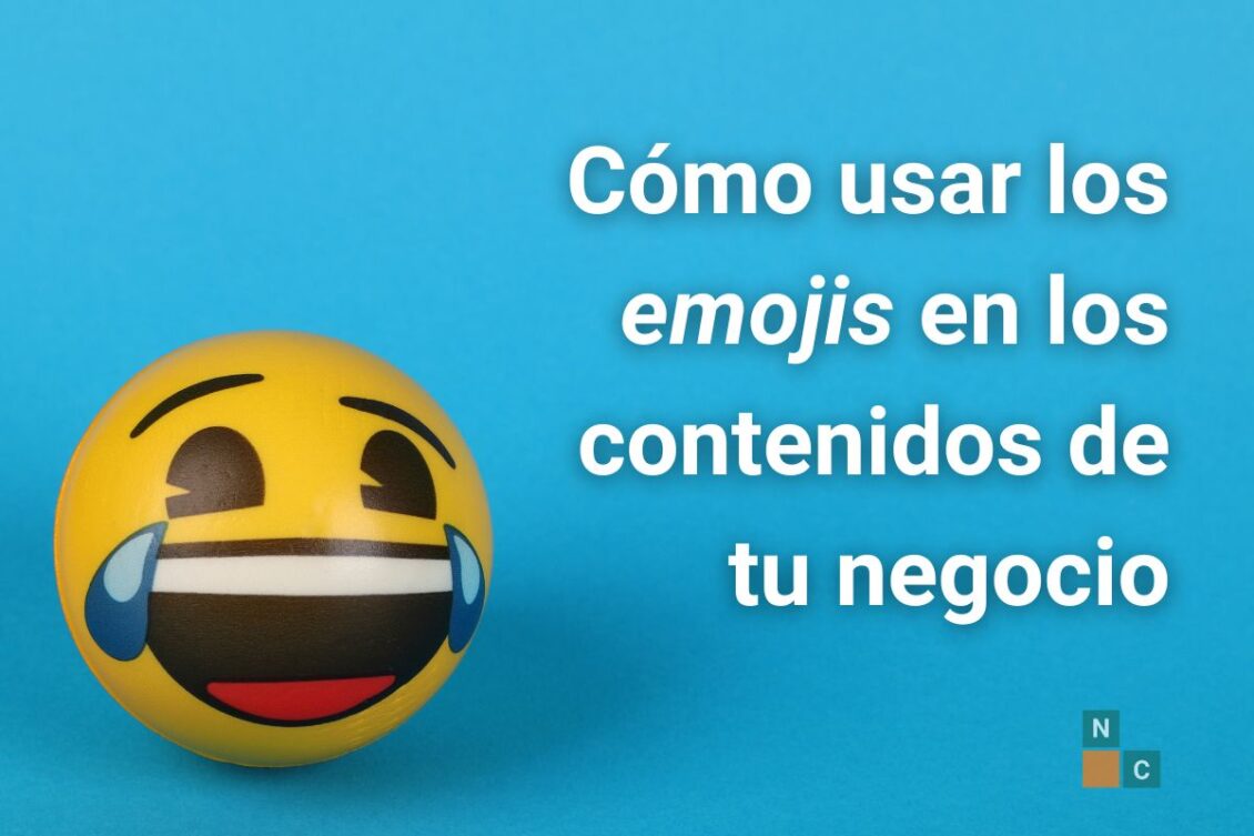 Cómo usar los emojis en los contenidos de tu negocio - En la imagen, un emoji de cara muriéndose de la risa sobre un fondo azul.